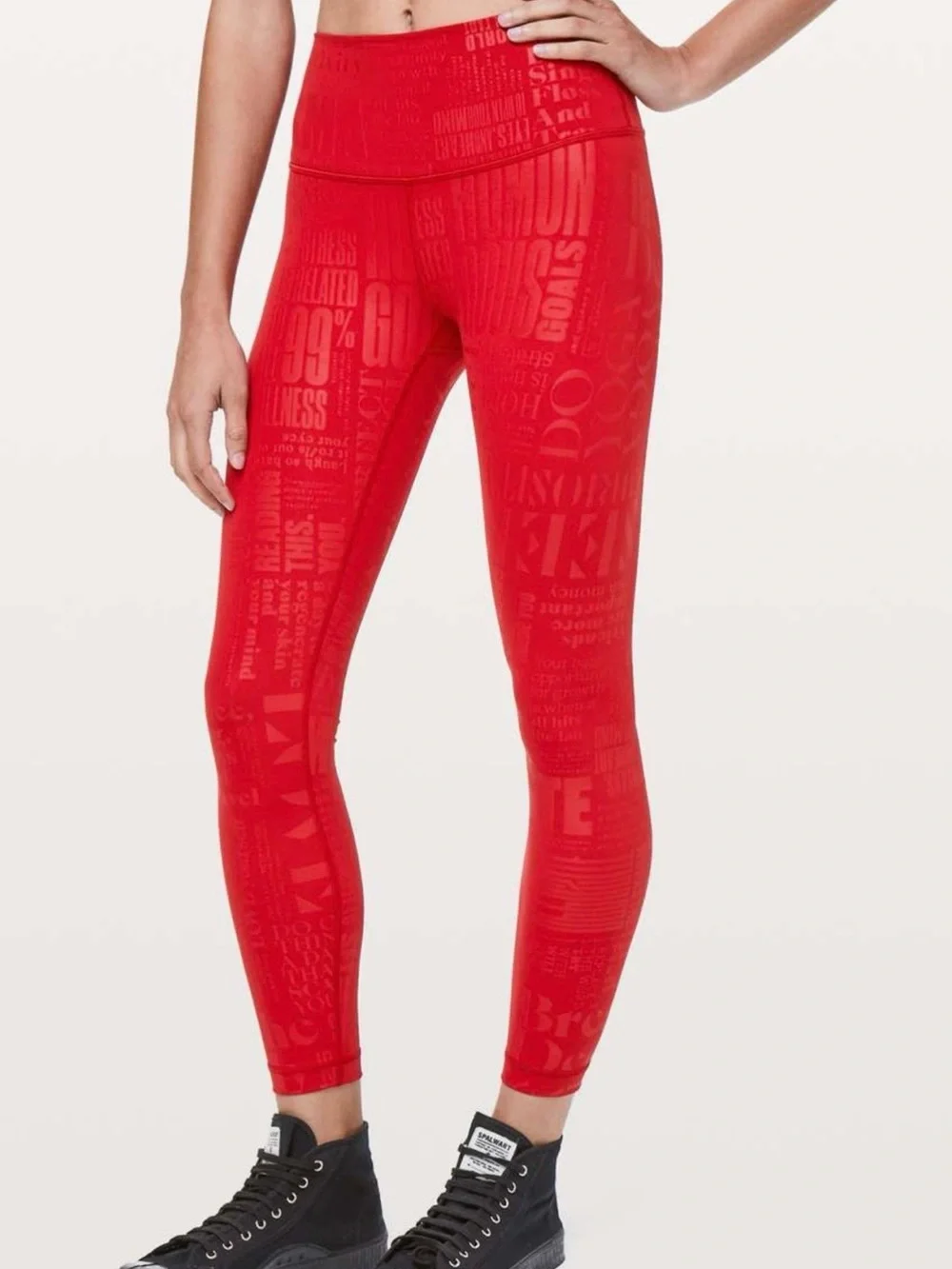 lululemon Wunder Under Hi-Rise 7/8 Tight 25” Size 4 Rare 20Y Manifesto Embossed